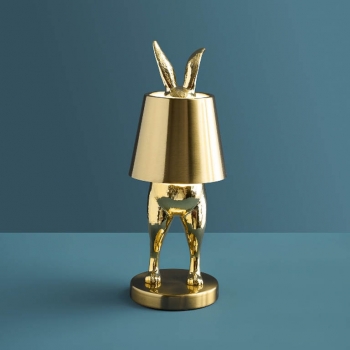 LED-Tischleuchte Hiding Rabbit, gold