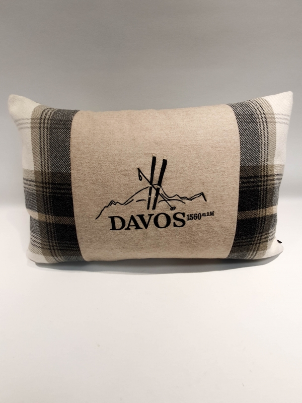 Davos Kissen mit Berg und Ski 40*60