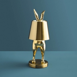 LED-Tischleuchte Hiding Rabbit, gold